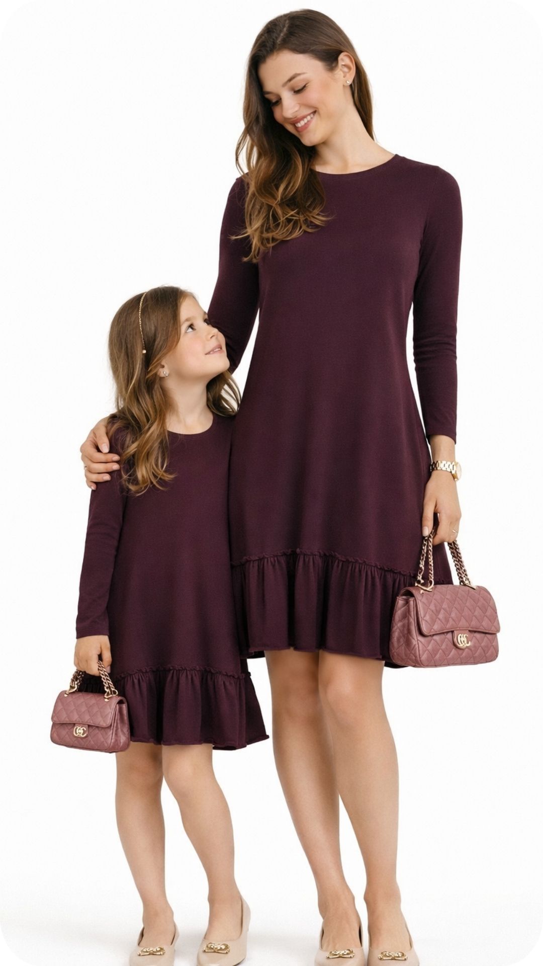 Miranda haljina - ženska & dječja | plum boja
