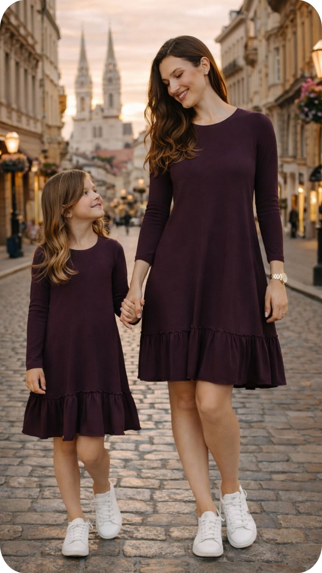 Miranda haljina - ženska & dječja | plum boja