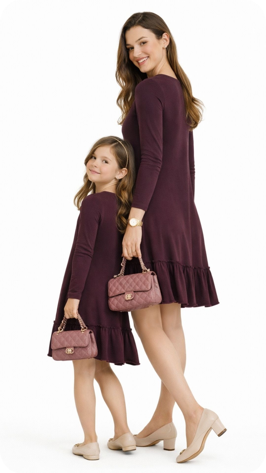 Miranda haljina - ženska & dječja | plum boja