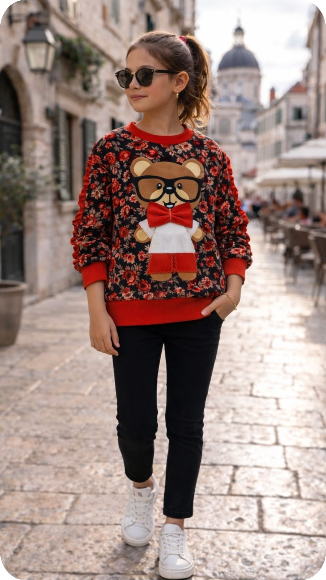 DONNEL Hera – Limited Edition Crvena Majica s Volanom (vel. 10/12)