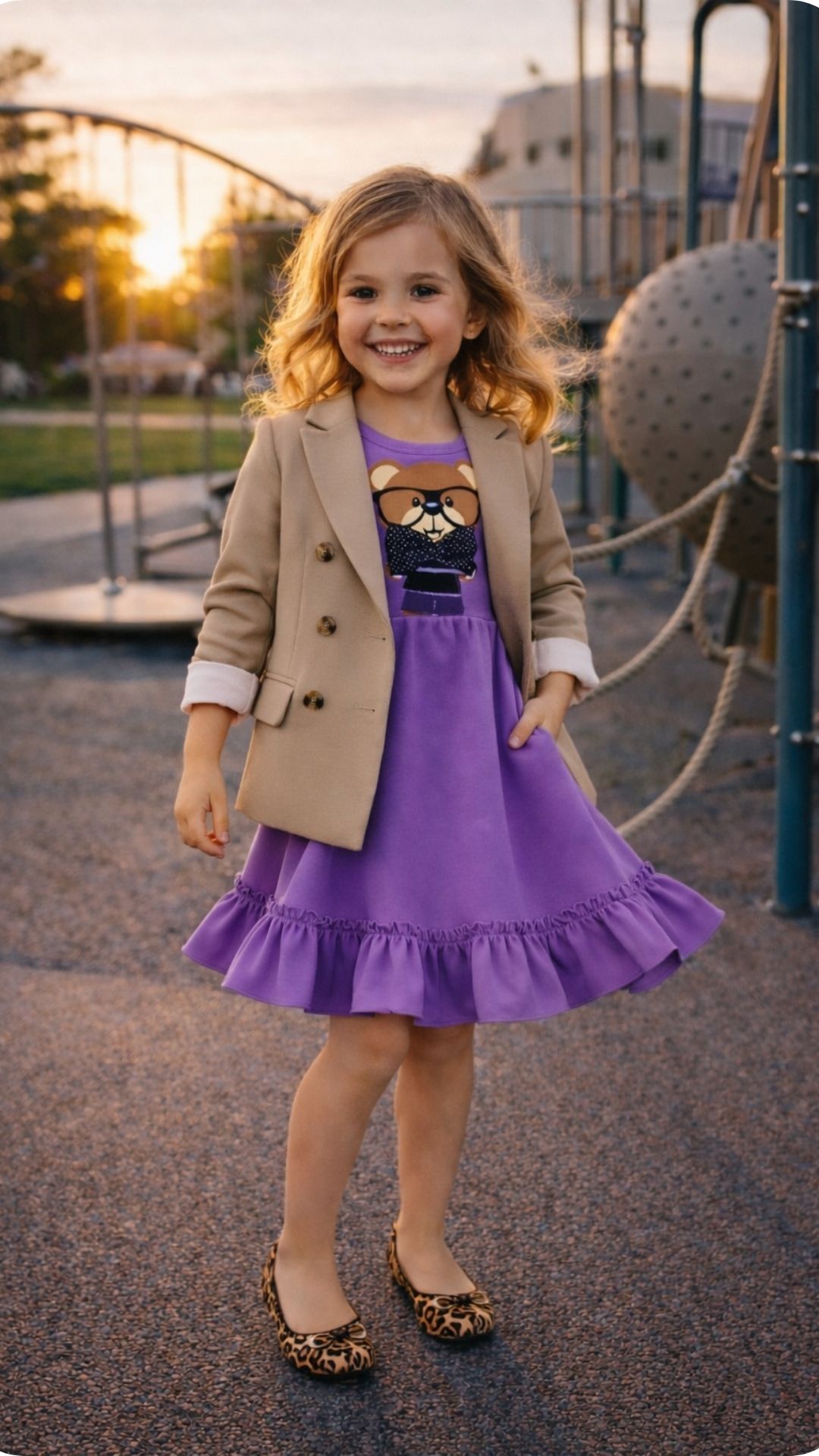 Dječja haljina DONNEL Ani - balerina kroj, pamuk s elastinom (2)