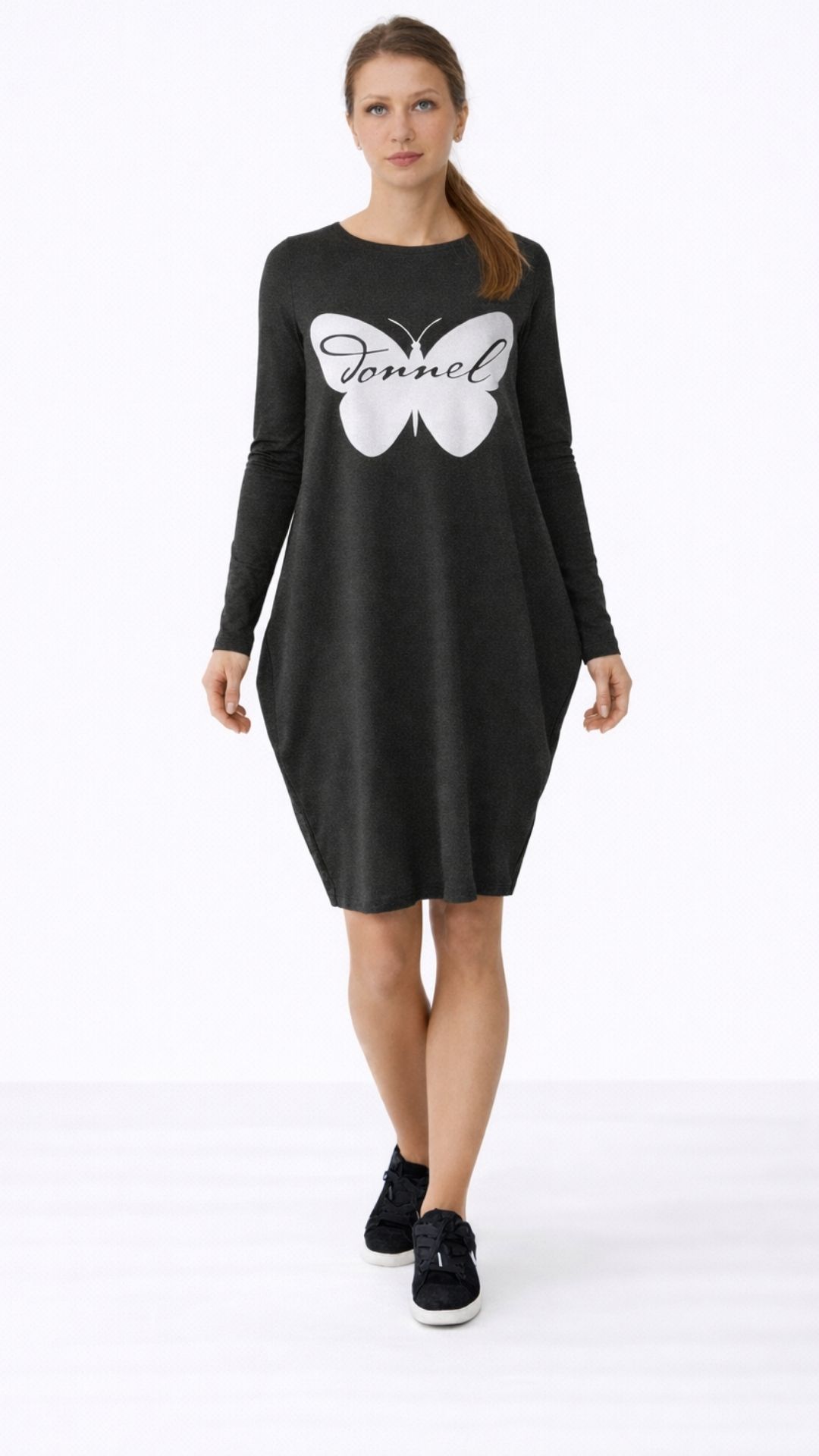 DONNEL Fly - pamučna haljina s leptir motivom S/M veličina