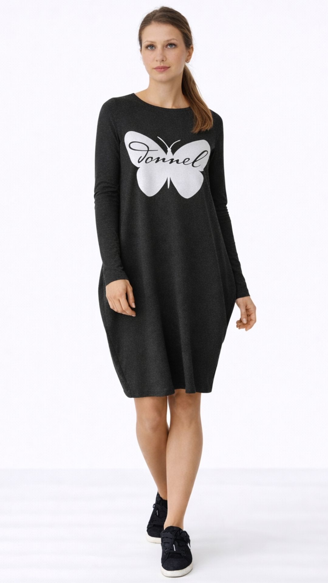 DONNEL Fly - pamučna haljina s leptir motivom S/M veličina